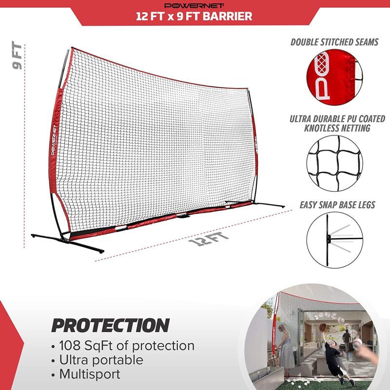 powernet 12 ft x 9 ft sports barrier net 506140