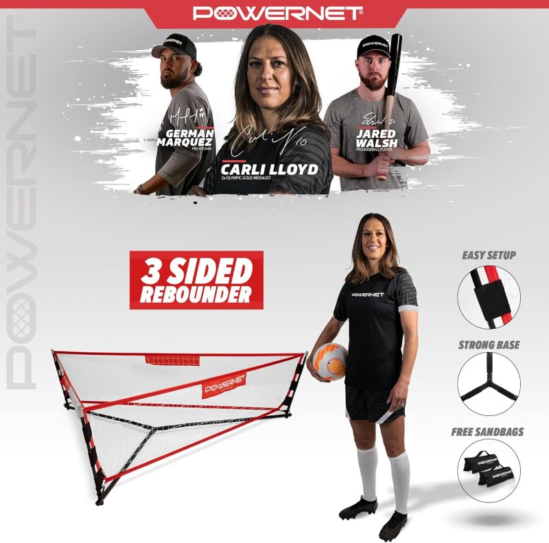 powernet soccer triple threat team rebounder 492275