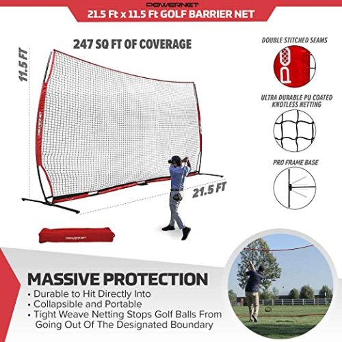 powernet xl sports barrier net 215 ft x 115 ft 247 sqft of protection 400683