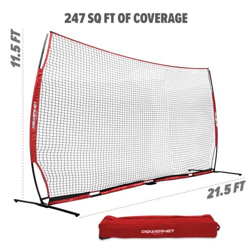 powernet xl sports barrier net 215 ft x 115 ft 247 sqft of protection 978585